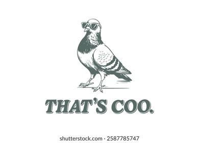 That's Coo, Funny Sarcastic Animal Typography T Shirt Design