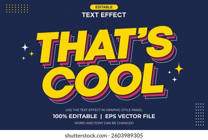 THAT'S COOL RETRO EDITABLE TEXT EFFECT