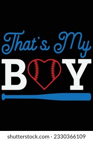 That's My Boy - Baseball eps cut file for cutting machine