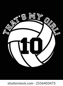 That's My Girl 10 Volleyball Player Editable File.