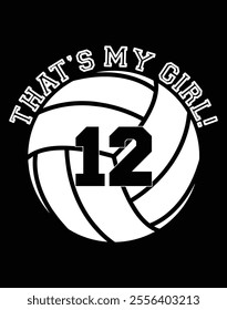 That's My Girl 12 Volleyball Player Art File.