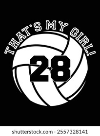 That's My Girl 28 Volleyball Player Art File.