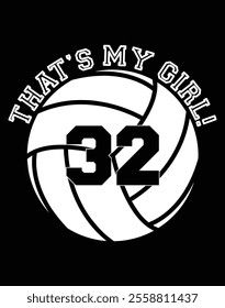 That's My Girl 32 Volleyball Player Art File.