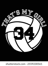 That's My Girl 34 Volleyball Player Design File.