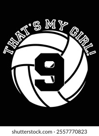 That's My Girl 9 Volleyball Player Art File.