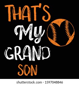 That's My Grand Son t shirt design template