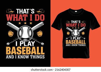 Das spiele ich Baseball und ich kenne Dinge