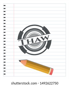 Thaw draw (pencil strokes). Vector Illustration. Detailed.