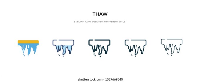 thaw icon in different style vector illustration. two colored and black thaw vector icons designed in filled, outline, line and stroke style can be used for web, mobile, ui