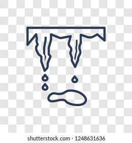thaw icon. Trendy linear thaw logo concept on transparent background from Weather collection