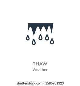 Thaw icon vector. Trendy flat thaw icon from weather collection isolated on white background. Vector illustration can be used for web and mobile graphic design, logo, eps10
