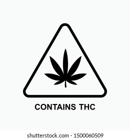 THC Contain Icon - Vector, Sign and Symbol for Design, Presentation, Website or Apps Elements.