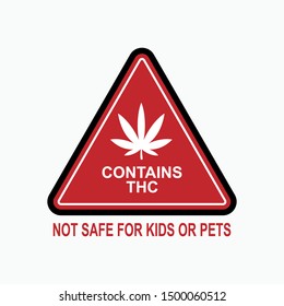 THC Contain Icon - Vector, Sign and Symbol for Design, Presentation, Website or Apps Elements.