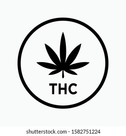 Thc Contain Icon Vector Sign Symbol Stock Vector (Royalty Free ...