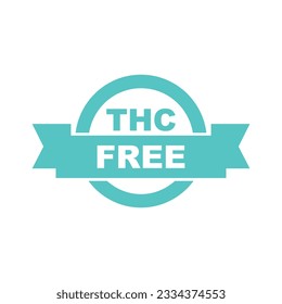 THC Free Medical warning vector icon