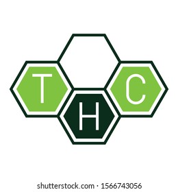 THC Lab Sign Vector Icon Design