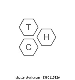 Thc, marijuana icon. Element of marijuana icon. Thin line icon for website design and development, app development. Premium icon