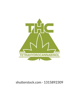 THC Tetrahydrocannabinol logo
