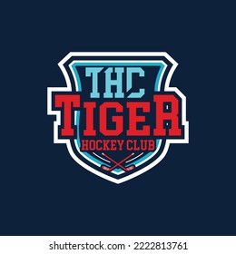 THC tiger hockey logo design