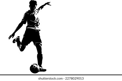 "The Beautiful Game in Motion: A Soccer Player Silhouette"
"Precision and Power: A Vector Cut-Out of a Skilled Soccer Player"
"Kicking It into Gear: A Striking Silhouette of a Soccer Player in Action"