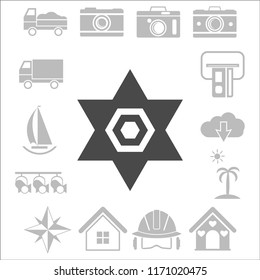 «Magen David» (The Shield of David, or The Star of David, or The Seal of Solomon), the Jewish Hexagram. Traditional Hebrew sign and one of the main symbols of Israel, Judaism and Jewish identity.