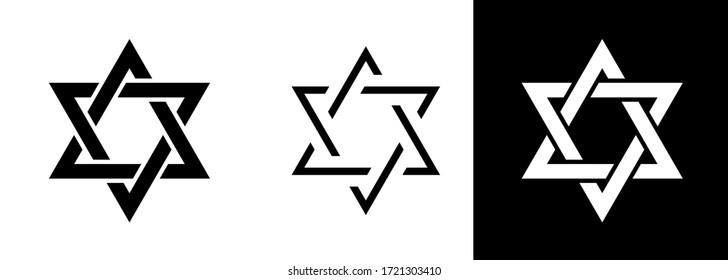 «Magen David» (The Shield of David, or The Star of David, or The Seal of Solomon), the Jewish Hexagram. Traditional Hebrew sign and one of the main symbols of Israel, Judaism and Jewish identity.