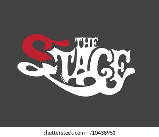 'The STAGE' WRITING LOGO