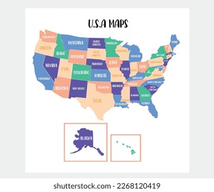 **The U.S. is a country of 50 states covering a vast swath of North America, with Alaska in the northwest and Hawaii extending the nation’s presence into the Pacific Ocean**