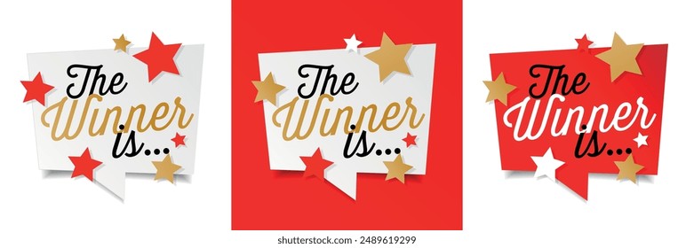 "The winner is" on speech bubble
