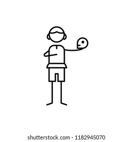 theater actor icon. Element of human hobbies icon for mobile concept and web apps. Thin line theater actor icon can be used for web and mobile on white background