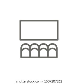 Theater audience, show icon. Element of theater icon. Thin line icon