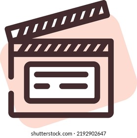 Theater banner, illustration, vector on a white background.