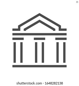 Theater building vector icon design on white background.