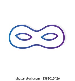 theater or carnival mask icon- vector illustration