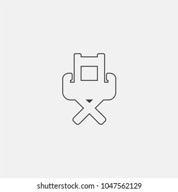 theater chair vector icon, flat icon