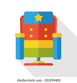 theater chairs flat icon