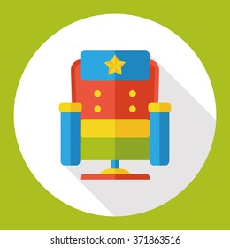 theater chairs flat icon