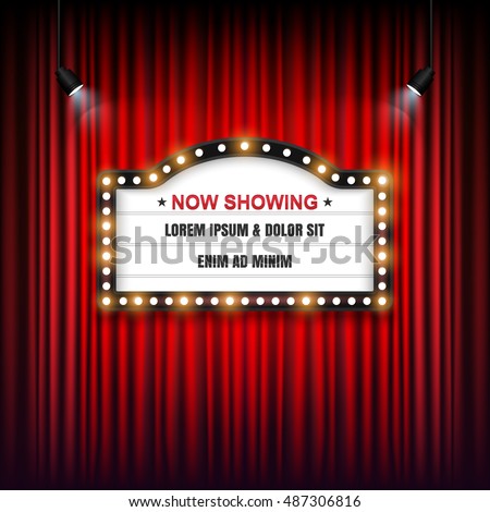 Theater cinema Sign. Vector illustration