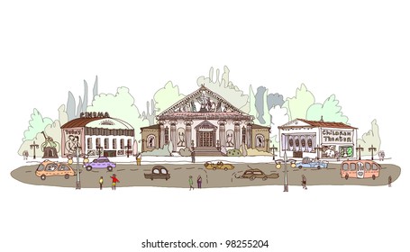Theater and cinema square