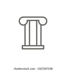Theater column, monument icon. Element of theater icon. Thin line icon
