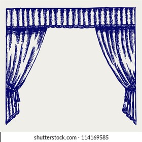 Theater Curtain. Sketch