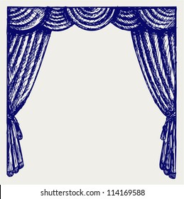 Theater Curtain. Sketch