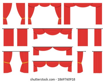 Theater curtain vector design illustration isolated on white background
