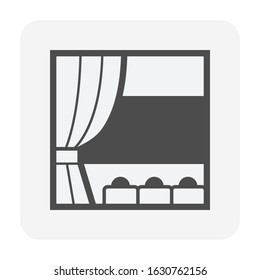 Theater and curtain vector icon design.