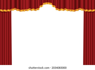 Cortina teatral en ilustración vectorial