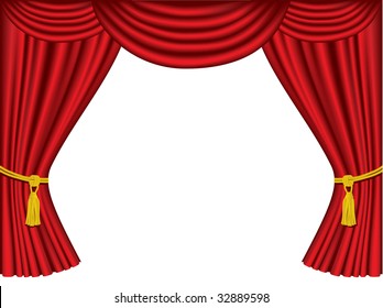 Theater curtains with copy space
