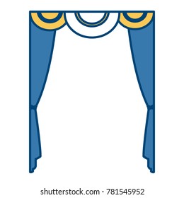 theater curtains isolated