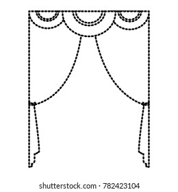 theater curtains isolated