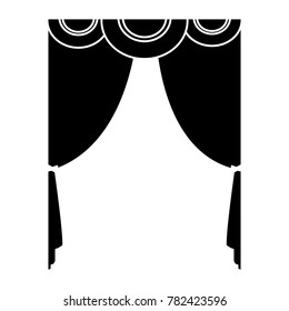 theater curtains isolated