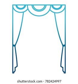 theater curtains isolated